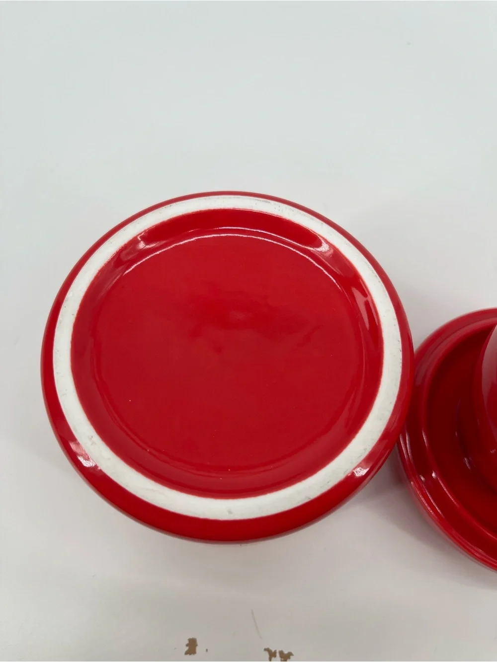 ⭐️Red 'Sweet Heritage' Ceramic Butter Bell